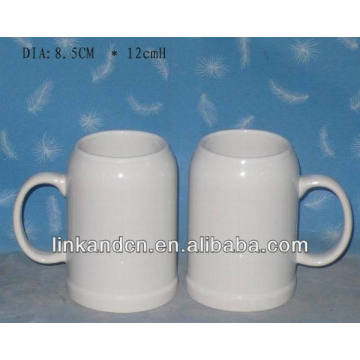 Haonai exported 17oz bulk white ceramic stein beer mug